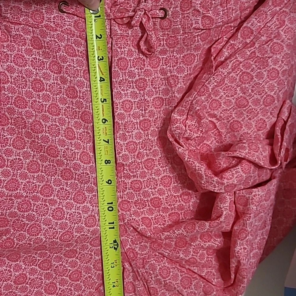 Woman Within Pink with White Pattern Linen Blend Shorts size 24W